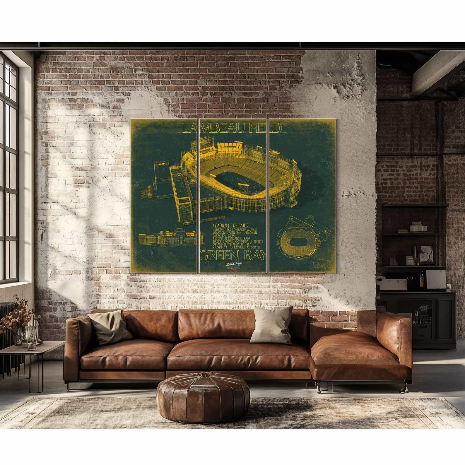 Lambeau Field Wall Art - Original Green Bay Packers Print - Etsy