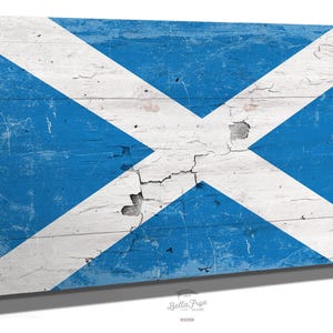 Vintage Scottish Flag Framed - Etsy