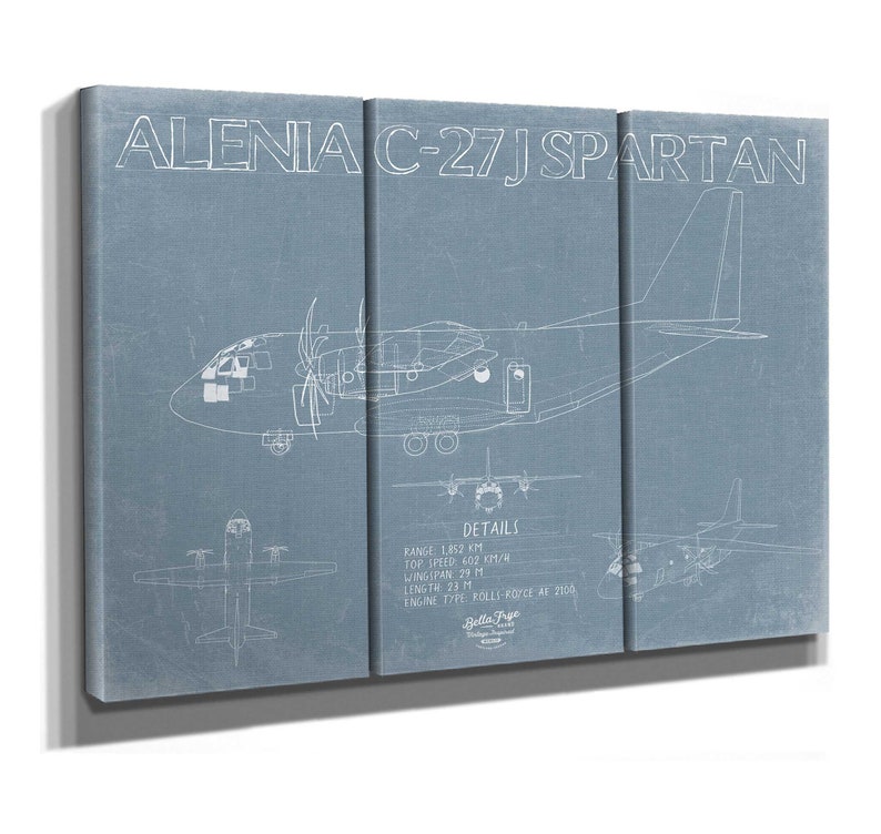 alenia-c-27j-spartan-aircraft-blueprint-wall-art-original-etsy