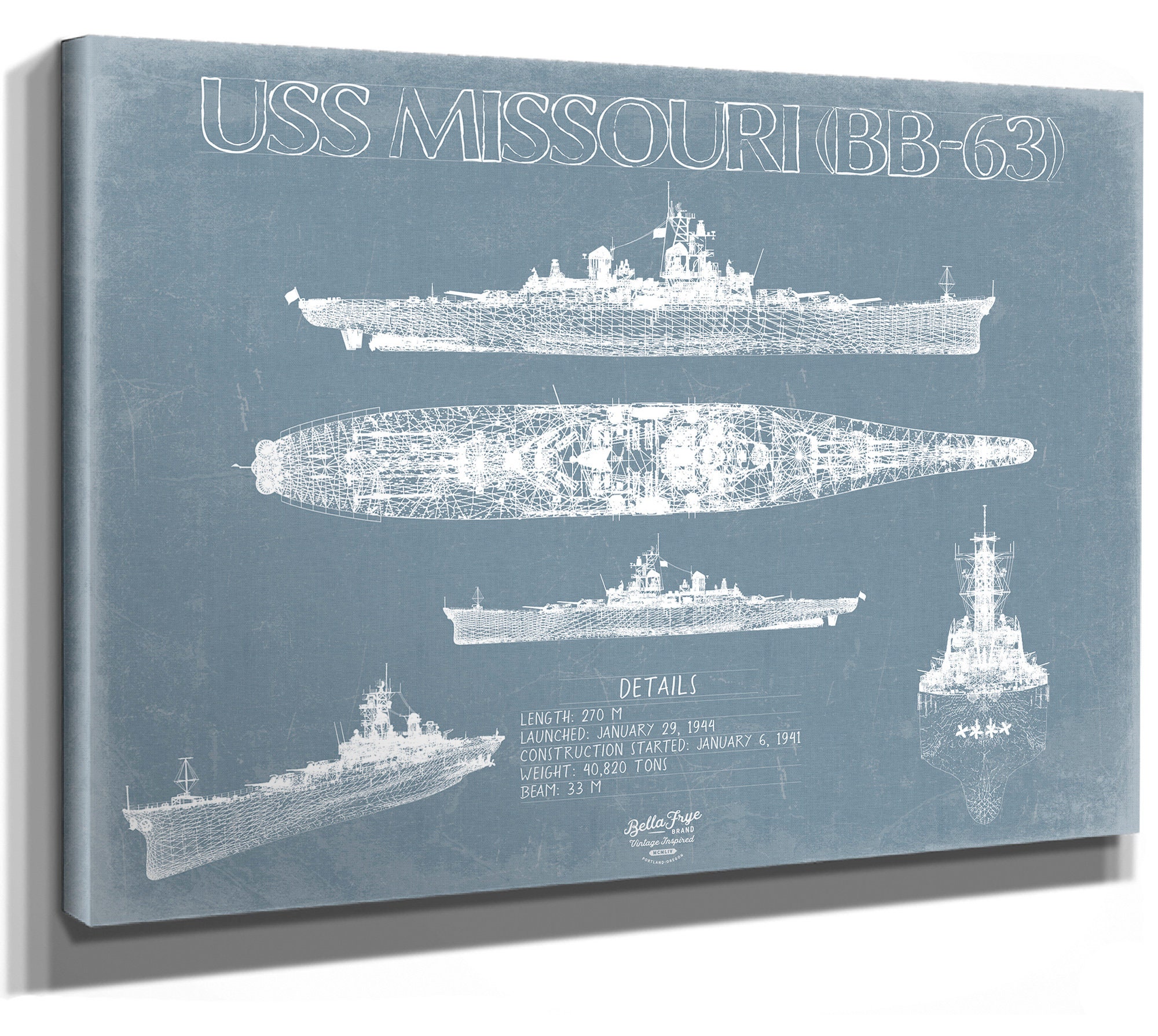 USS Missouri Teak Bookmark