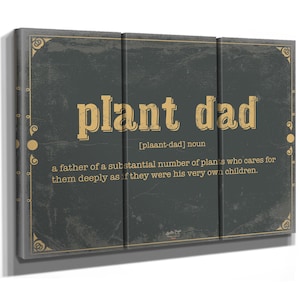 Plant Dad Word Definition Wall Art - Gift for Plant Dad Dictionary Artwork