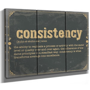 Consistency Word Definition Wall Art - Gift for Consistency Dictionary Artwork
