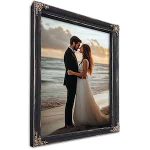 Framed Custom Wedding Portrait Wall Art - Gift for Couple