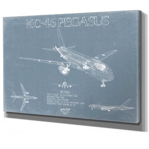 Boeing KC-46 Pegasus Aircraft Blueprint Wall Art - Original Airplane Print