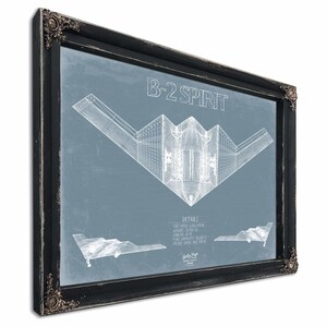 Northrop Grumman B-2 Spirit Aircraft Blueprint Wall Art - Original Aviation Plane Print image 10
