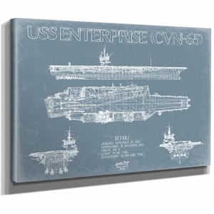 USS e Washington (CVN 73) プレート USS George Washington Carver (SSBN-656) Blueprint Wall Art