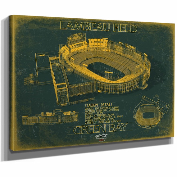 Lambeau Field Wall Art - Original Green Bay Packers Print