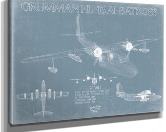 Grumman HU-16 Albatross Blueprint Wall Art - Original Airplane Print
