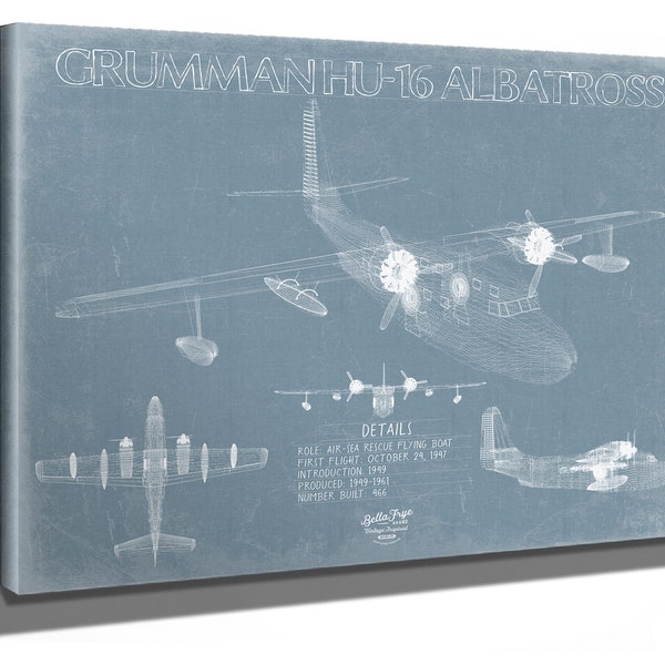 Grumman HU-16 Albatross Blueprint Wall Art - Original Airplane Print