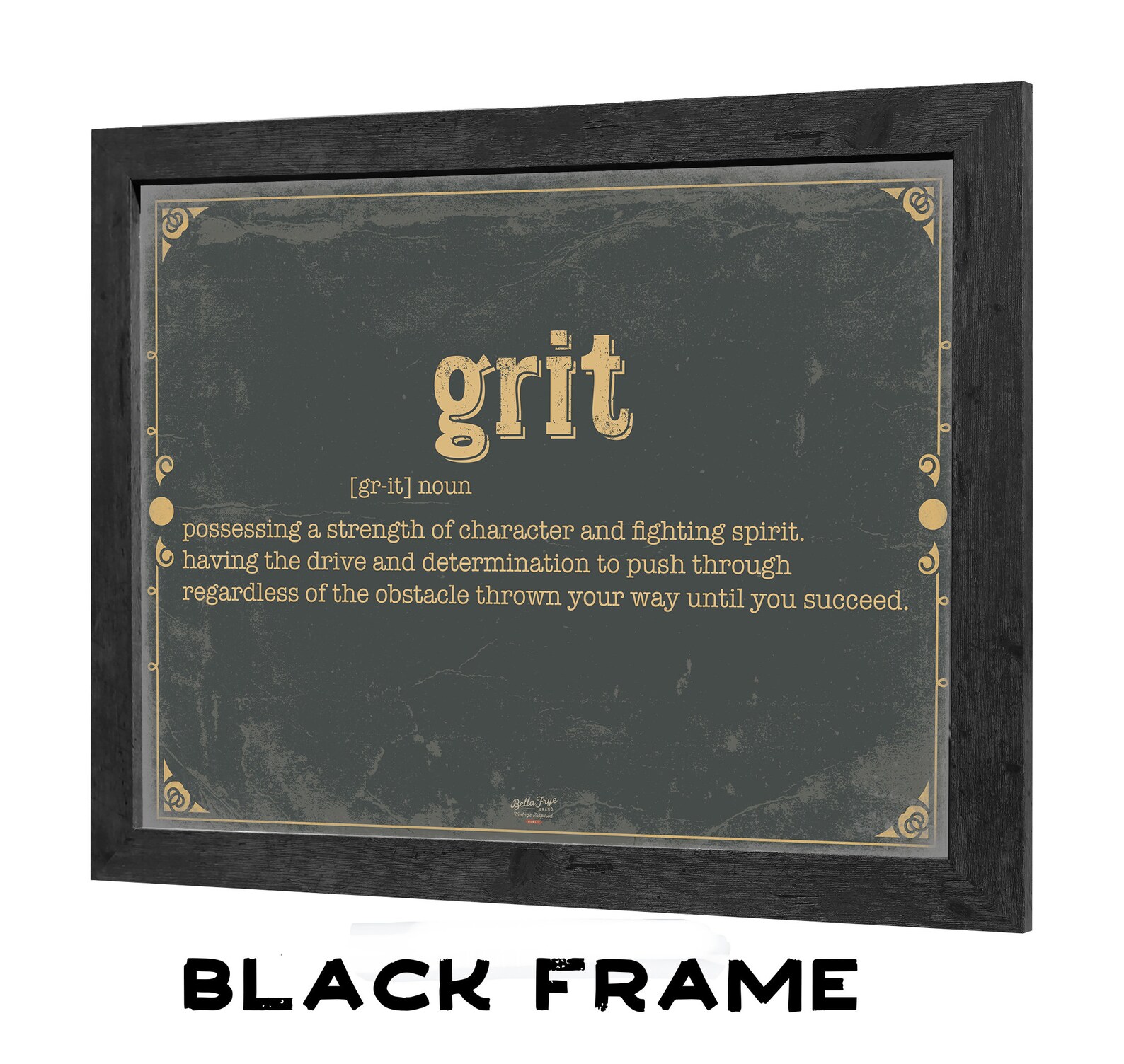 Grit Word Definition Wall Art Gift for Grit Dictionary Etsy