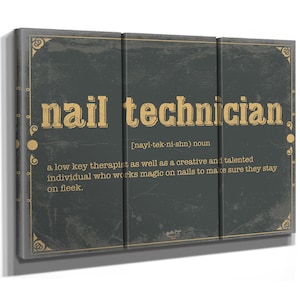 Nail Technician Definition Art: Salon Decor, Cosmetology Gift