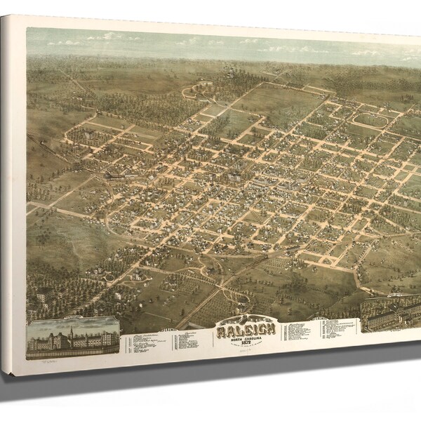 Raleigh Art Canvas Etsy