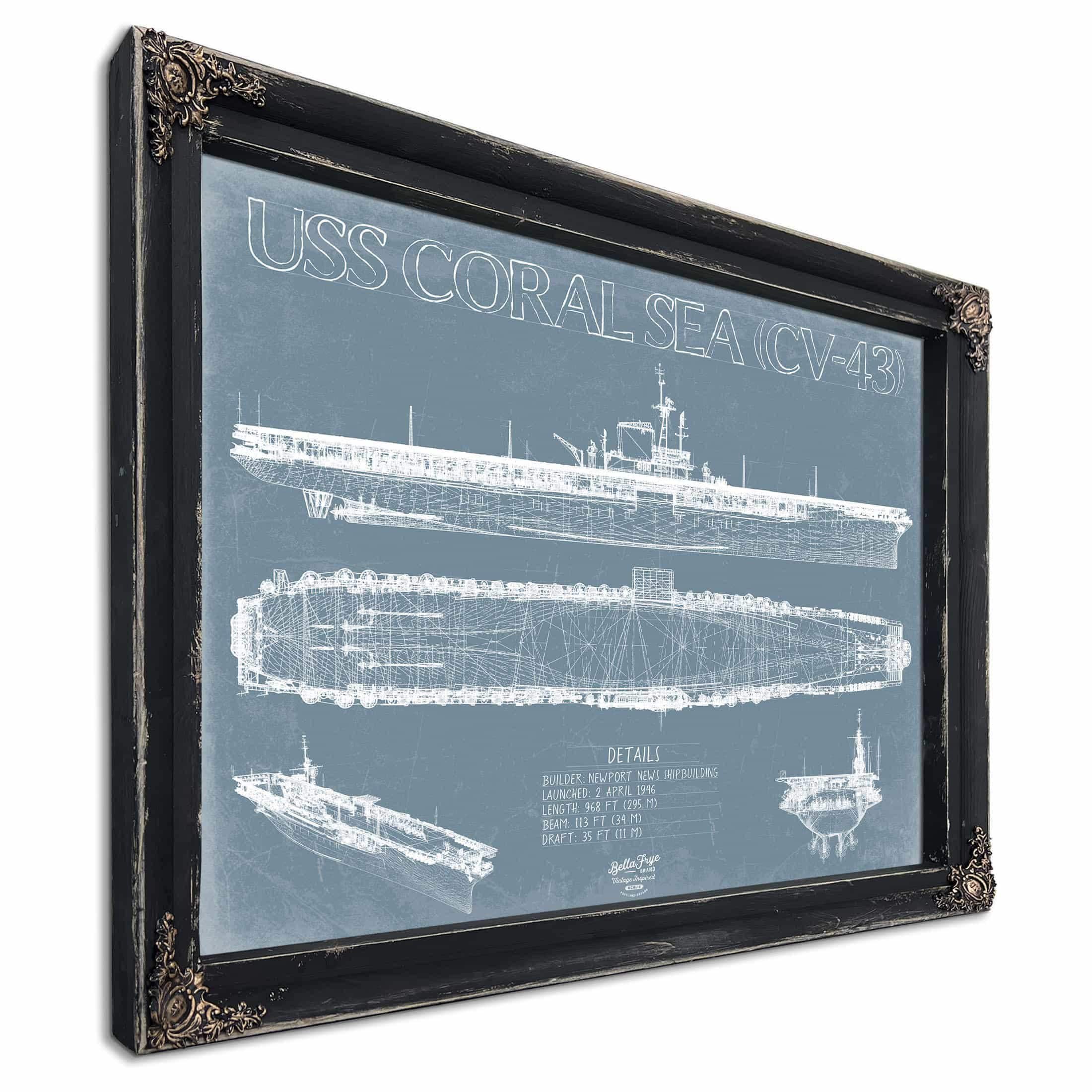 CV-43 木製プレート Capt. Hittman Uss Coral Sea Cv 43 - Etsy