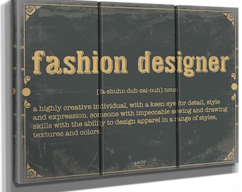 Fashion Designer Definition Art: Unique Dictionary Print