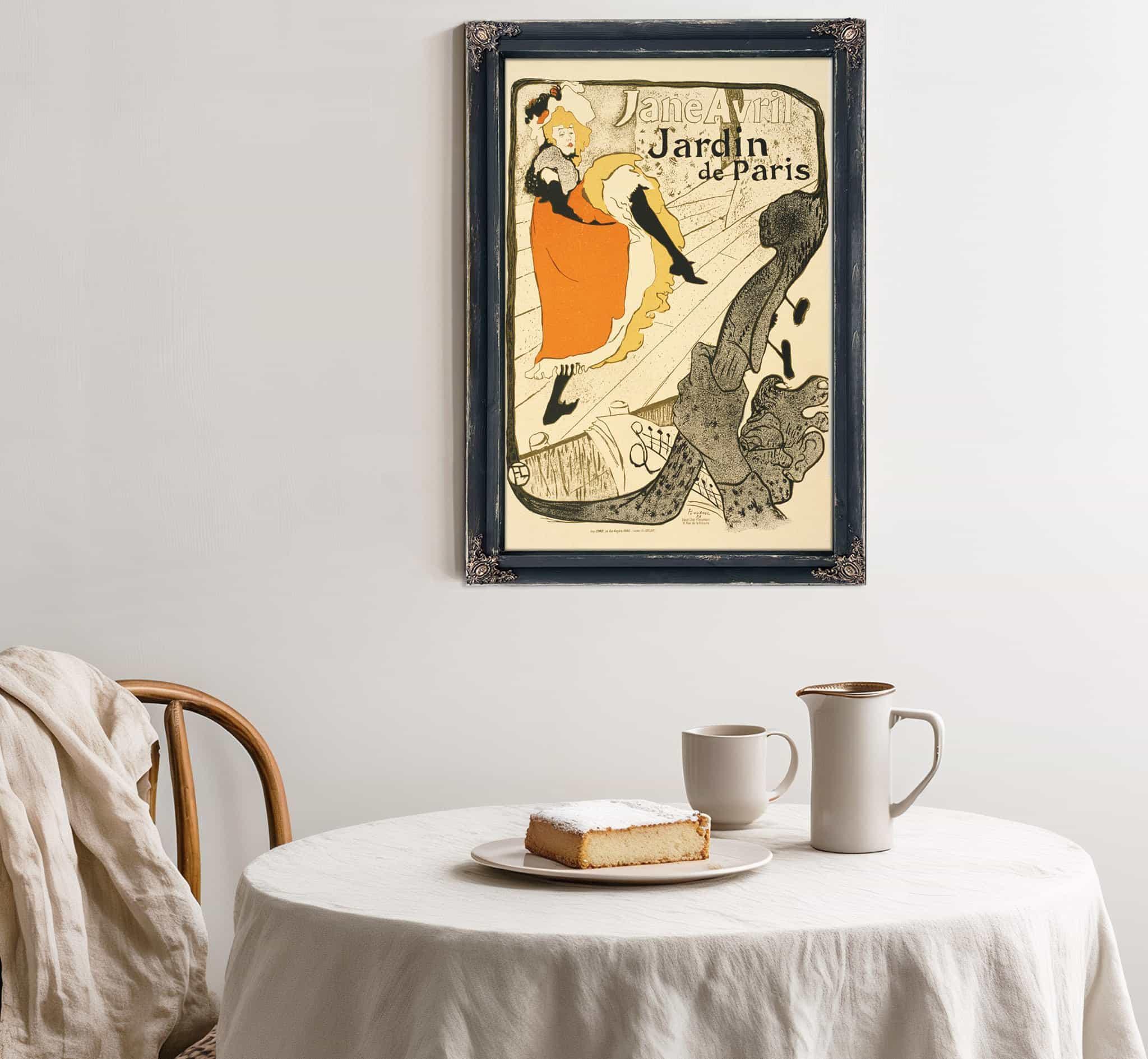 Jane Avril Jardin De Paris Framed Art - Vintage Artwork Print