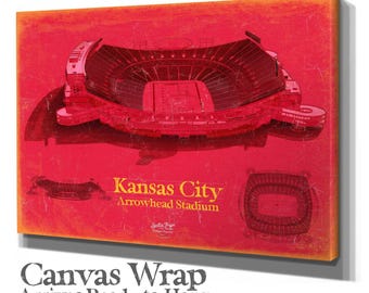 Arrowhead Stadium Wall Art - Kansas City Chiefs Football Stadium Print