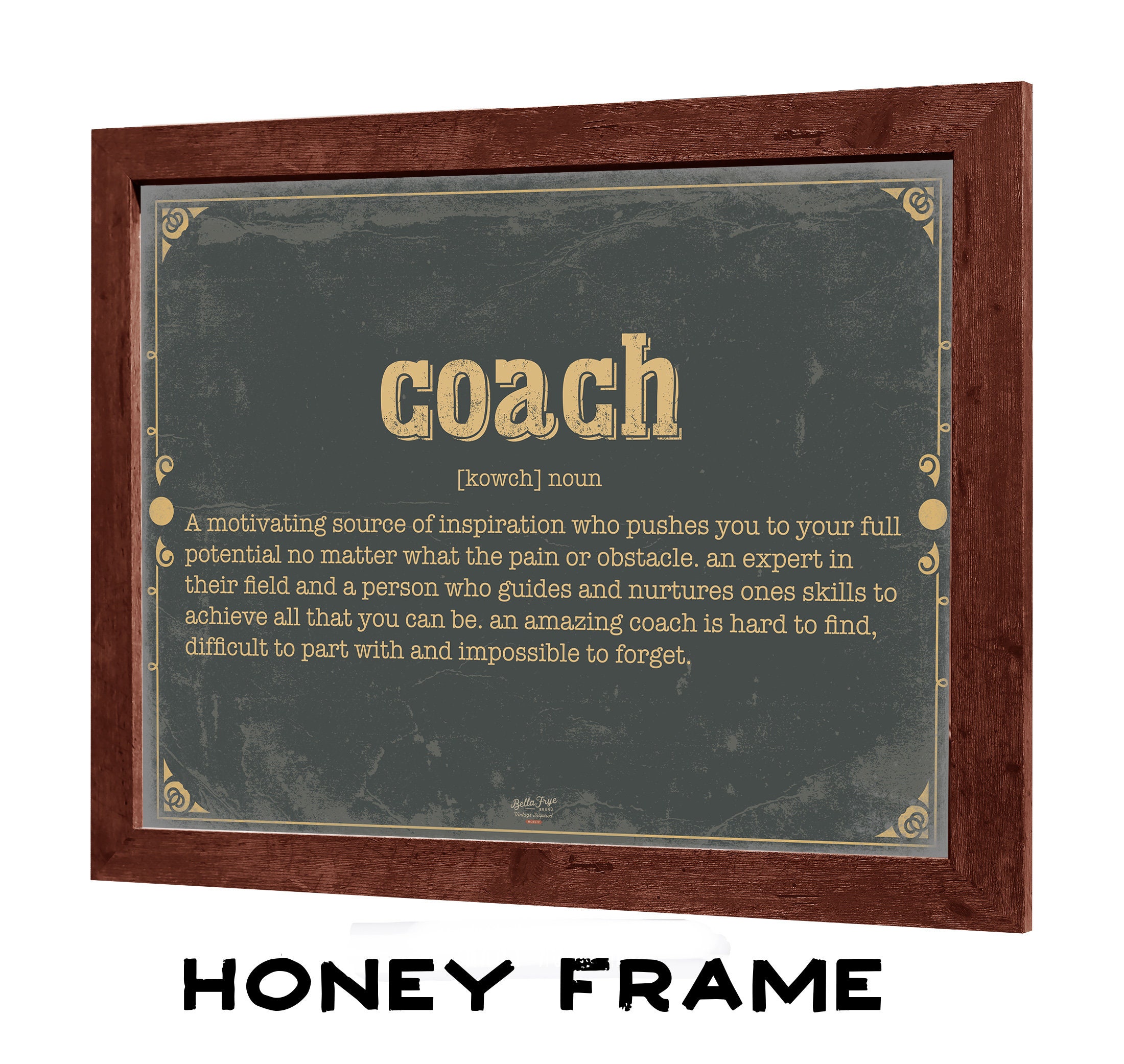 Coach Word Definition Wall Art Gift for Coach Dictionary Etsy