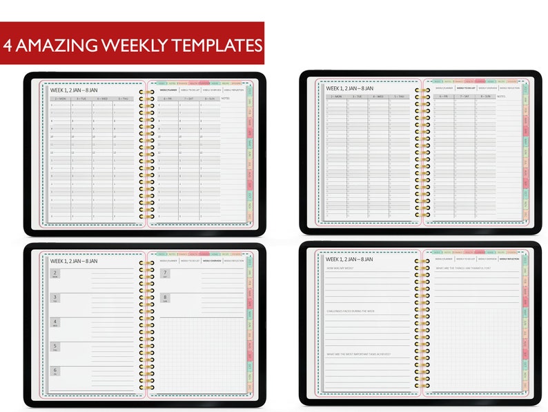 Digital Planner 2023 for Goodnotes, Mental Health Journal, ADHD Planner