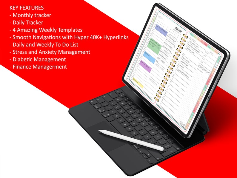 Digital Planner 2023 for Goodnotes, Mental Health Journal, ADHD Planner