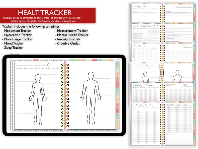 Digital Planner 2023 for Goodnotes, Mental Health Journal, ADHD Planner