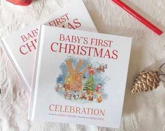 Baby's First Christmas Gift Book Keepsake Present for New Parents Christmas gift and Babys 1st Christmas Book Xmas Gifts for new baby
