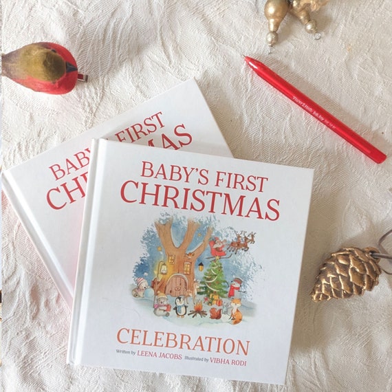 Baby's First Christmas Gift Book Keepsake Present for New Parents Christmas gift and Babys 1st Christmas Book Xmas Gifts for new baby