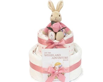 Nappycake, New baby Girl gifts, Corporate Baby Gifts, Baby Girl Gift, Pink baby gift, Gifts newborn Girl, Baby Girl hampers, Nappies Cake