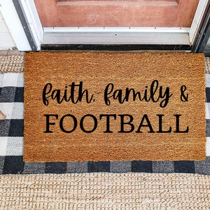 Fall and Football, Fall Door Mat, Porch Rug, Fall mats, front porch de –  GlitterGiftsAndMore