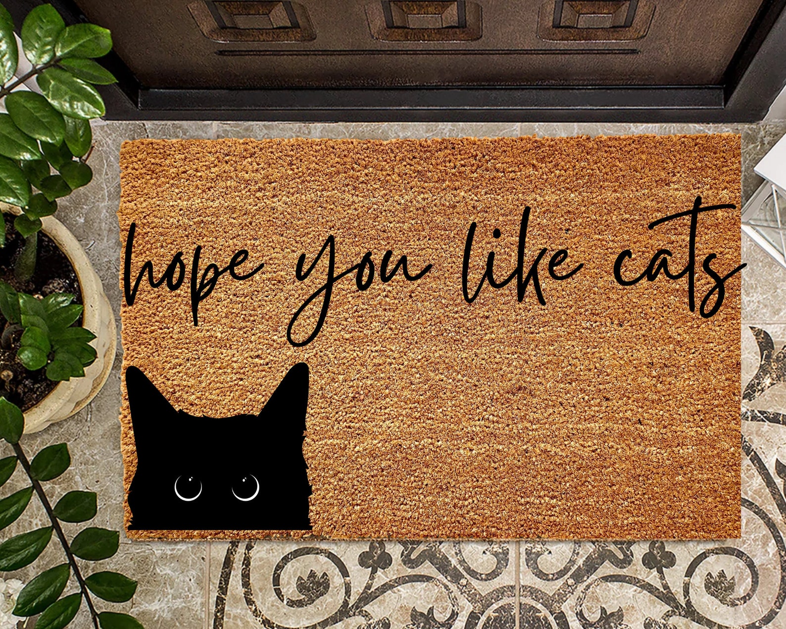 Hope You Like Cats Mat Cat Doormat Funny Cat Etsy