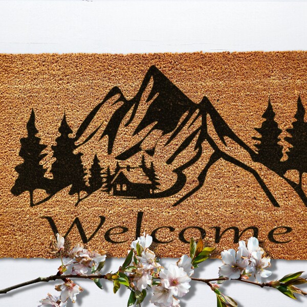 Mountain Cabin Front Door Decor Etsy