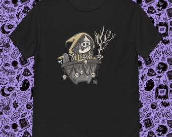 Baba Yaga Unisex classic tee | Folklore Tee Shirt | Halloween Shirt | Baba Yaga Art | Slavic Folklore Art