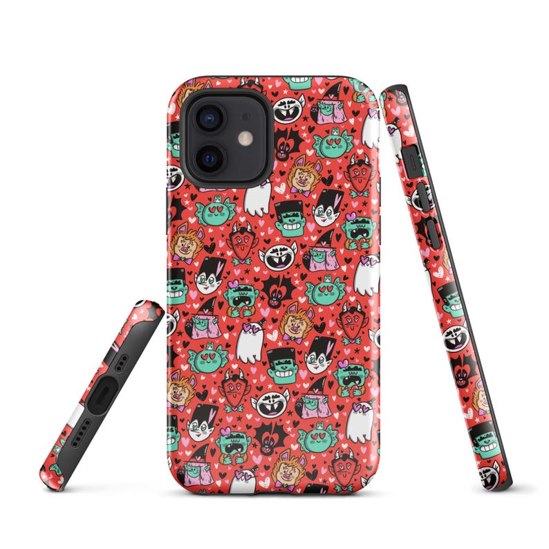 Valloween Tough Case for iPhone | Halloween Phone Case | Spooky Phone Case | Halloween Art | Halloween Protective Phone Case
