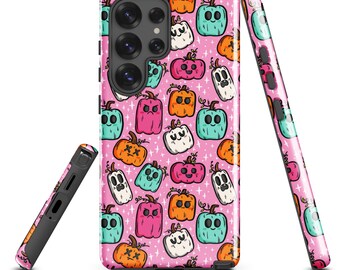 Colorful Pumpkin Phone Case for Samsung Phones | Halloween Phone Case | Tough Phone Case Halloween | Halloween Lover Gift