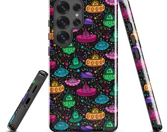 Ufo Case for Samsung Phones | Alien Phone Case | Tough Phone Case paranormal fans | Space Lover Gift | Spooky Phone Case