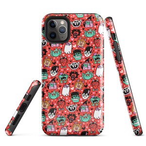 Valloween Tough Case for iPhone | Halloween Phone Case | Spooky Phone Case | Halloween Art | Halloween Protective Phone Case