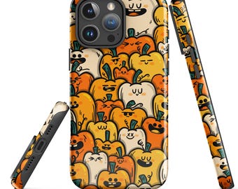 Pumpkin Pile Tough Case for iPhone | Halloween Phone Case | Spooky Phone Case | Halloween Art | Halloween Protective Phone Case