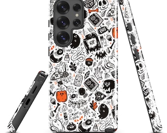 Halloween Icons Phone Case for Samsung Phones | Halloween Phone Case | Tough Phone Case Halloween | Halloween Lover Gift