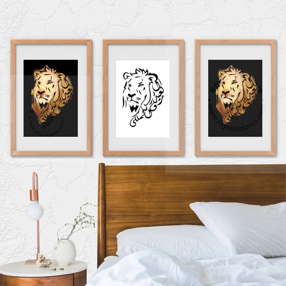 Lion Head Printable Download Lion Portrait Spirit Animal - Etsy