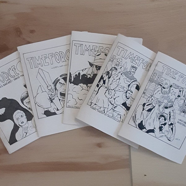 All five Timeforce mini comics