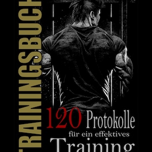 Fitness workout training protocols with body check in DIN A4 format