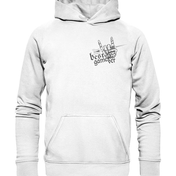 Dart Skull Unisex Hoodie with print on both sides with saying: DART best game ever - until Death do us part - Basic Unisex Hoodie