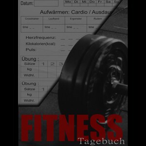 Fitness workout training protocols with body check in DIN A4 format