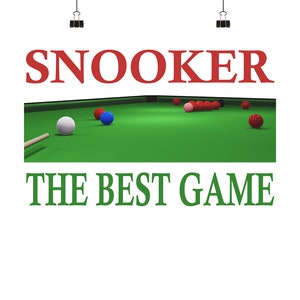 Snooker Billard Art Wandkunst Poster - Billard Kunst Poster/Geschenk/Billard Gift Bilder Wand Kunst Dekoration POSTER - Poster Din A2 (quer)