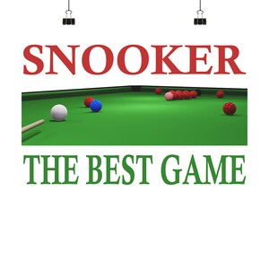 Snooker Billard Art Wandkunst Poster - Billard Kunst Poster/Geschenk/Billard Gift Bilder Wand Kunst Dekoration POSTER - Poster Din A3 (quer)