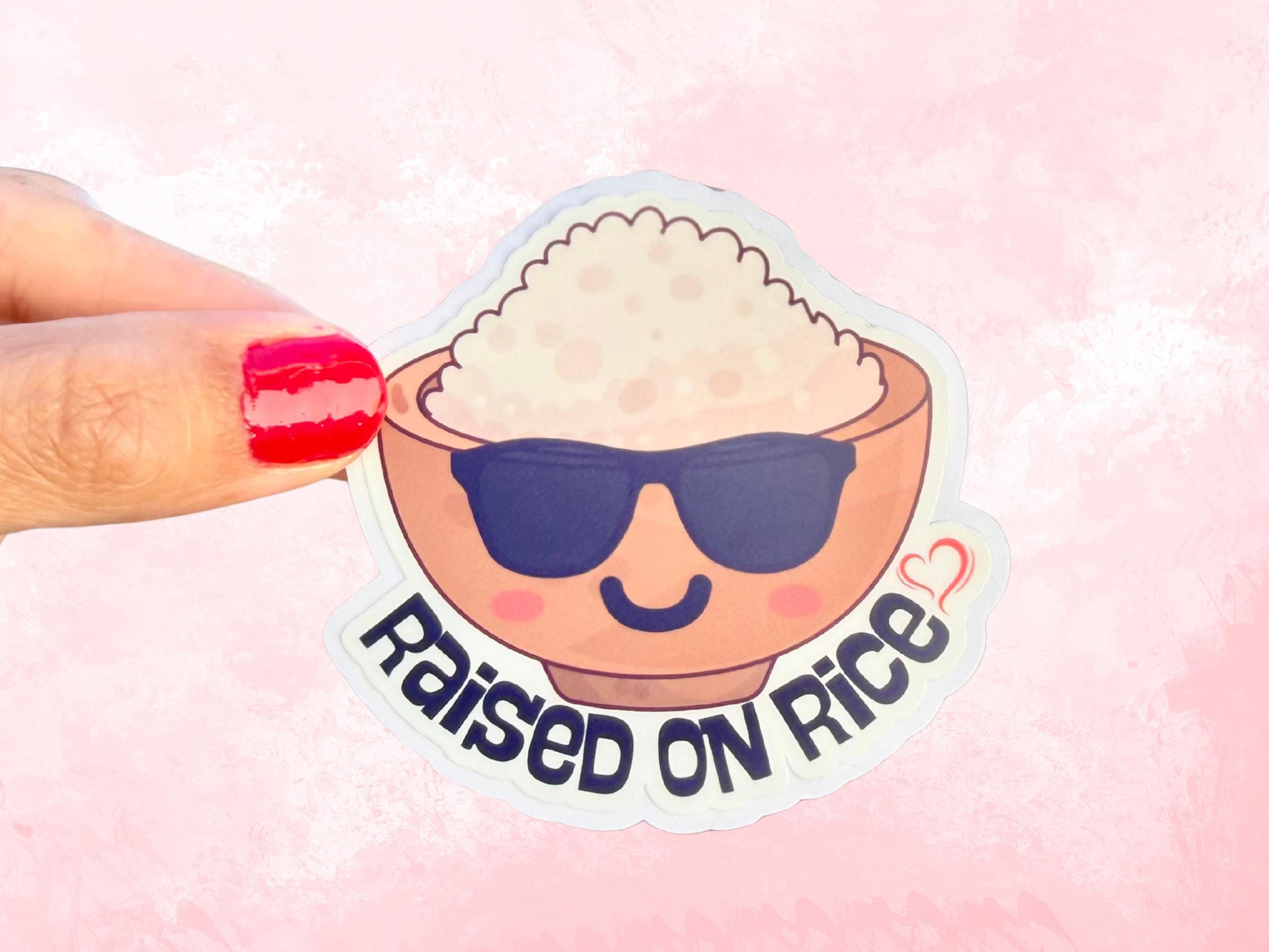 Raised on Rice Sticker - Etsy