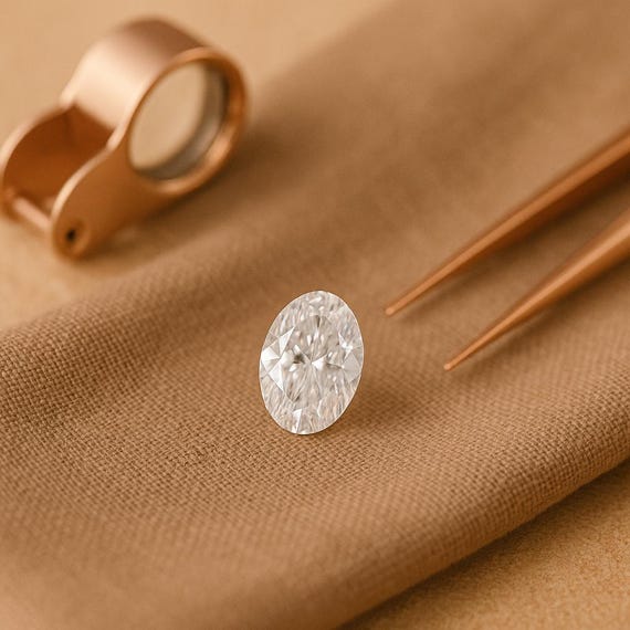 IGI Certified Oval Lab Grown Diamond: 1-2 Carat, VS1, F Color
