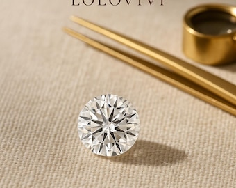 IGI Certified Lab Grown Diamond: 1-2 Carat Round Cut, VS1 Clarity, F Color