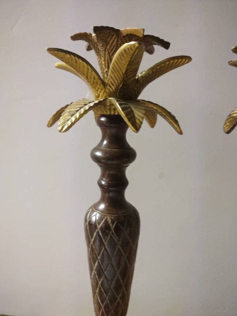 Palm Tree Candle Holders Etsy