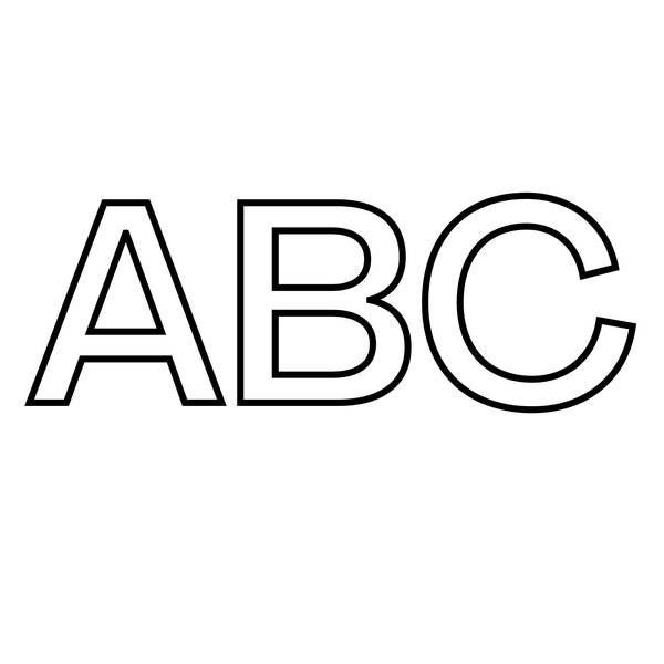 ABC uppercase letters PDF 27 pages, one with all letters, Printable, Letter Stencil