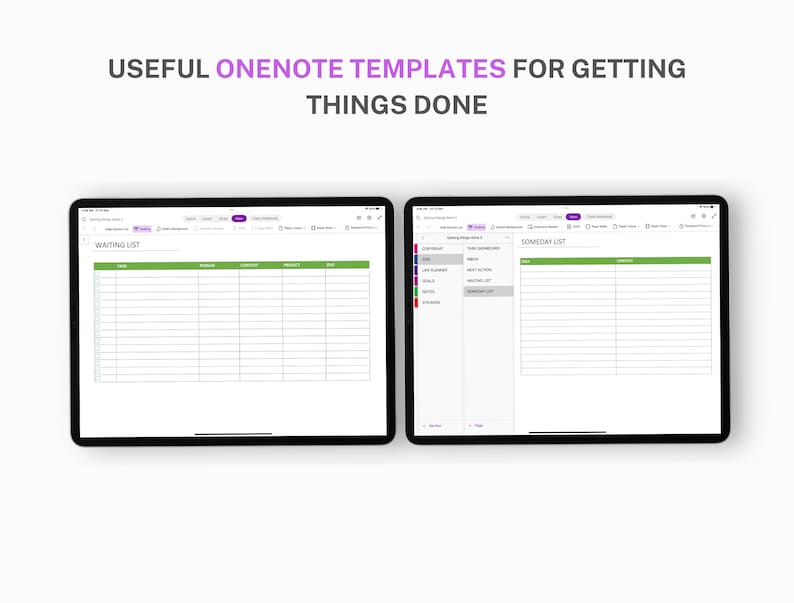 Onenote Digital Planner, Onenote Template, Project Planner Onenote